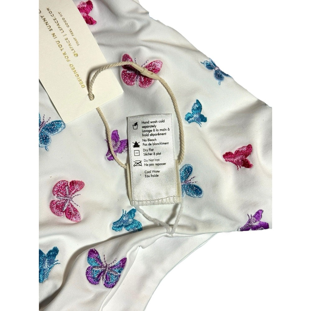 L*Space Revolve Bitsy Bikini Bottoms Beach Y2K Colorful Butterfly Print Sz M NWT - Picture 4 of 7